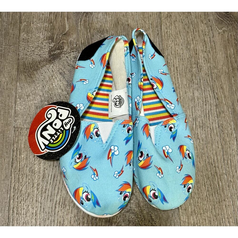 My Little Pony Rainbow Dash Slip On Shoe Slippers Ladies M (7-8) NWT